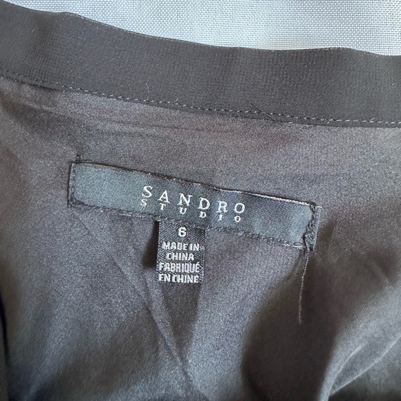 SANDRO Black Pleated Midi Skirt - Picture 5 of 6